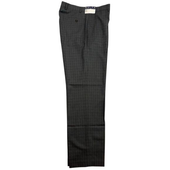 Ralph Lauren Dress Pants Mens Size 36X34 Multi Plaid Flat Front NEW